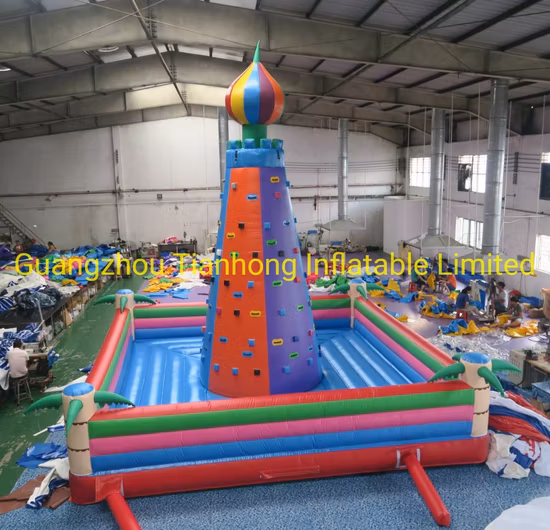 Parede de escalada inflável gigante 7X7m para crianças e adultos