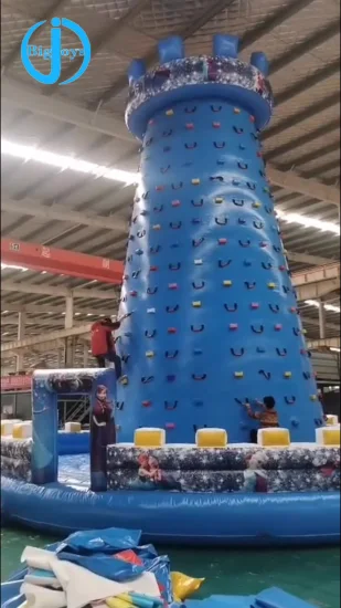 Popular parede de escalada inflável gigante móvel